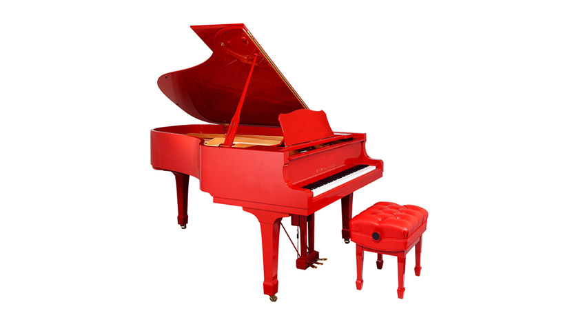 کابینت پیانو گراند بیبی قرمز سه پدال