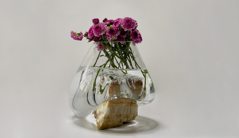 گلدان شیشه ای مرمر مدرن 120203